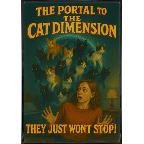 Portal to the Cat Dimension Poster Print