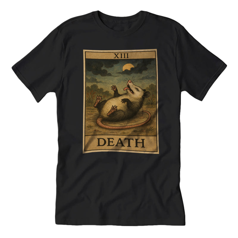 Possum Playing Death Tarot T-Shirt Wholesale Supplier - Shady Front