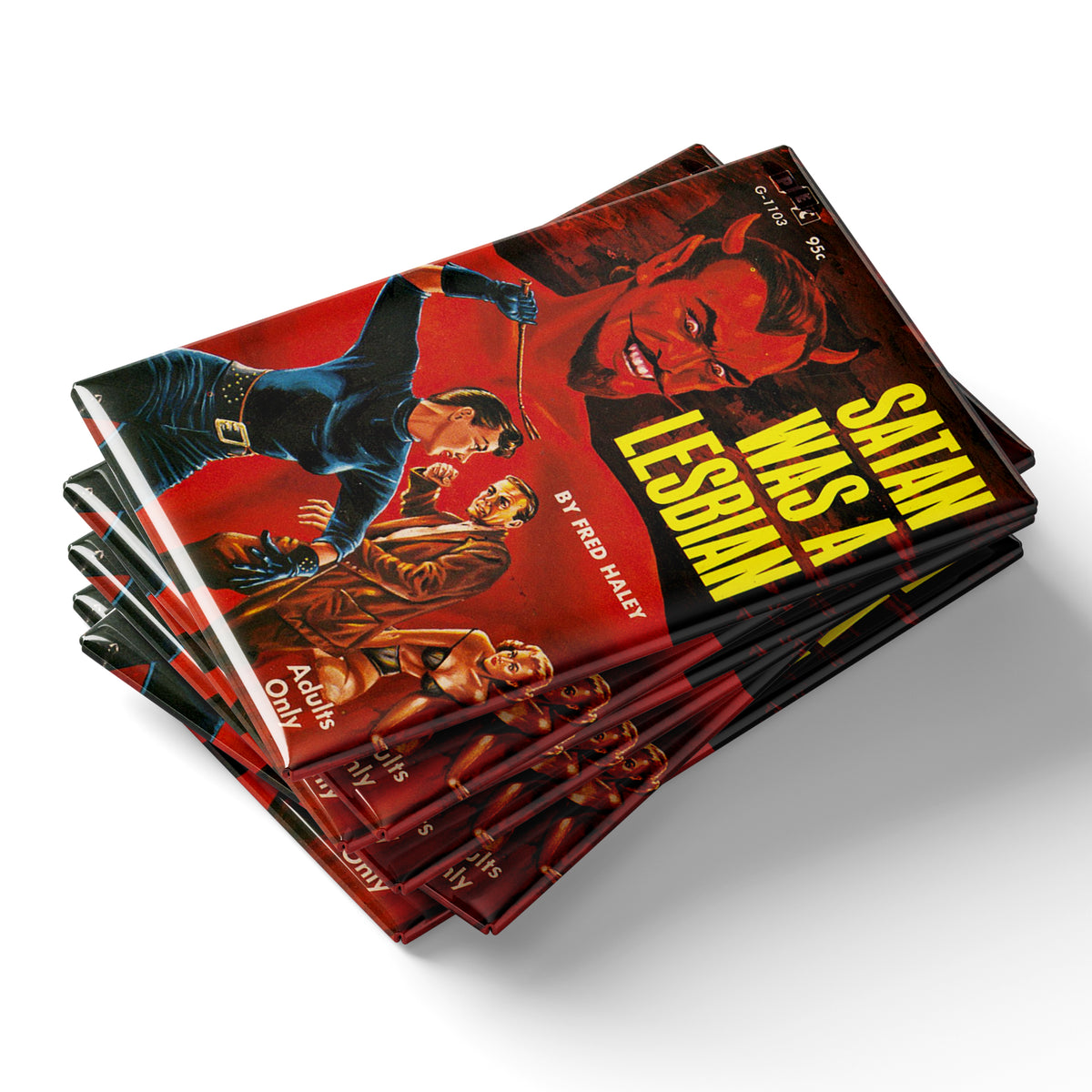 Wholesale Satan Was a Lesbian Pulp FIction Fridge Magnets - Shady Front