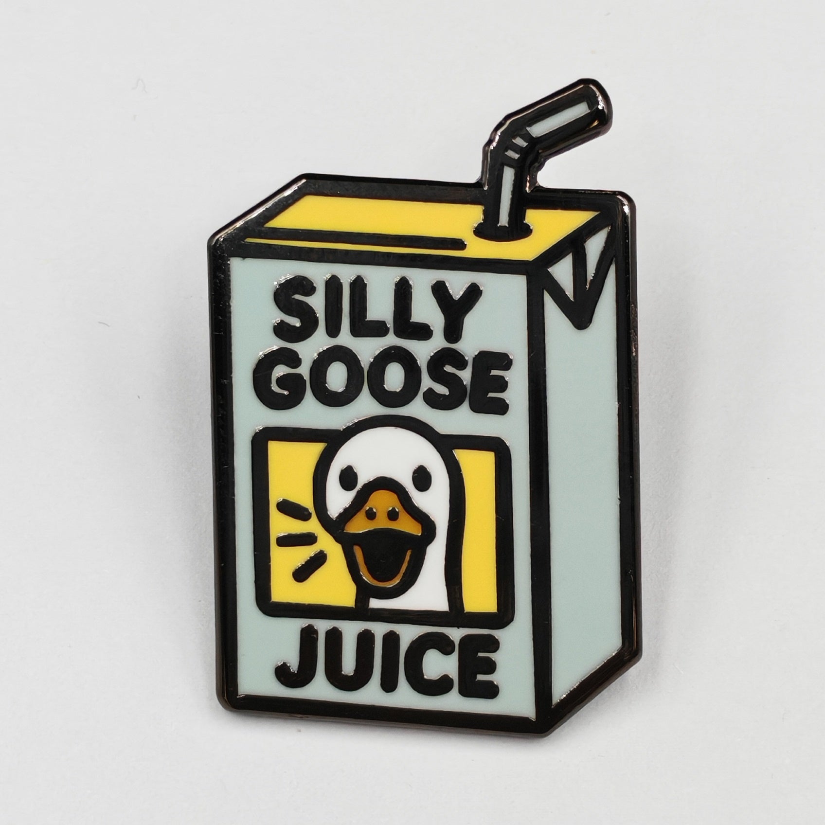 Silly Goose Juice Enamel Pin - Shady Front