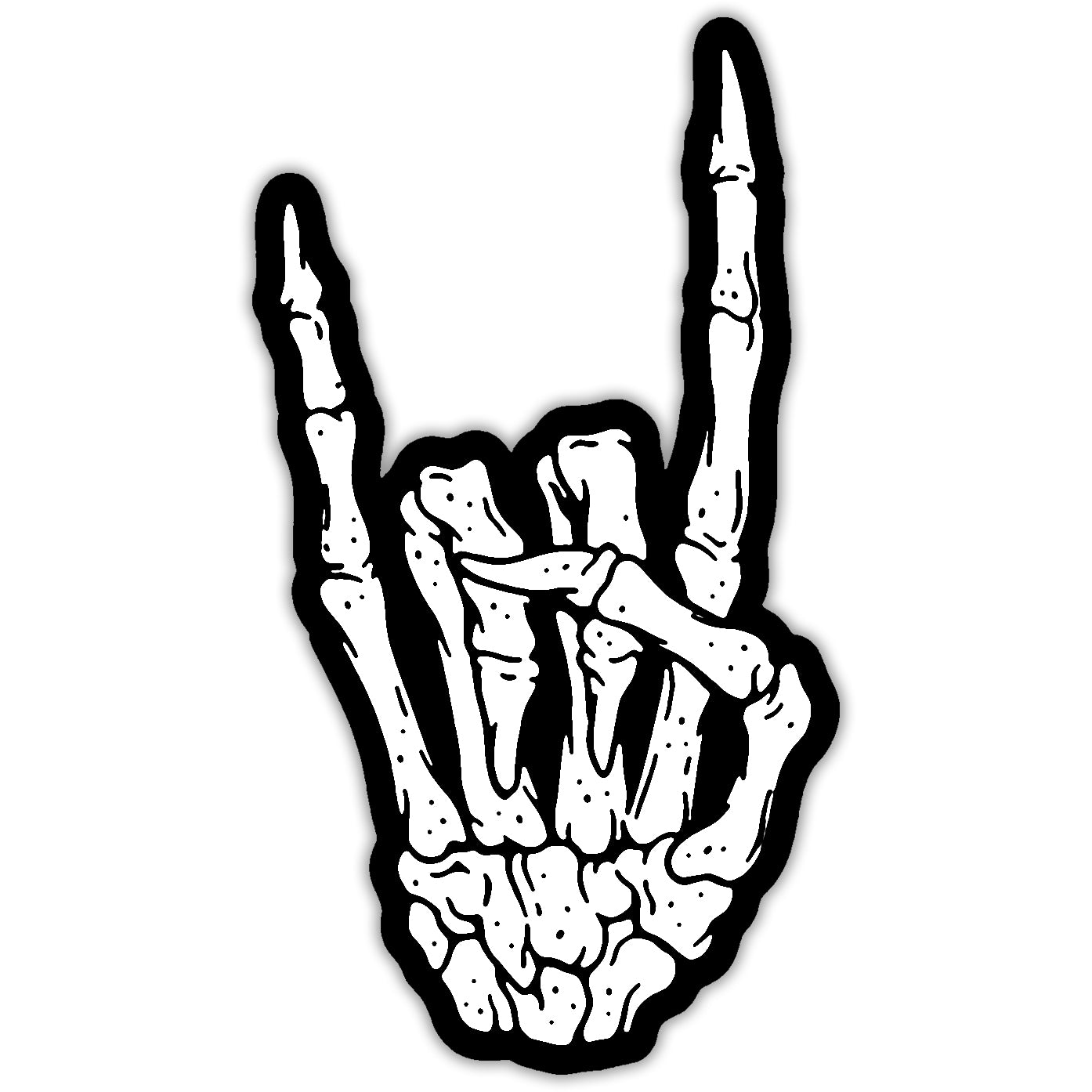 Skeleton Rock Hand Sticker - Shady Front