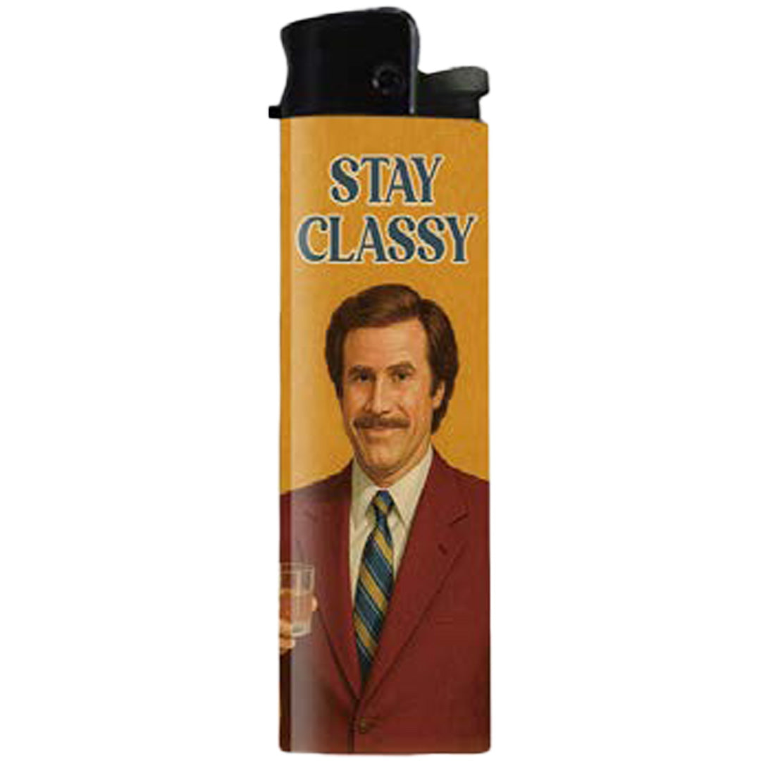 Wholesale Ron Burgundy "Stay Classy" Lighter - Front