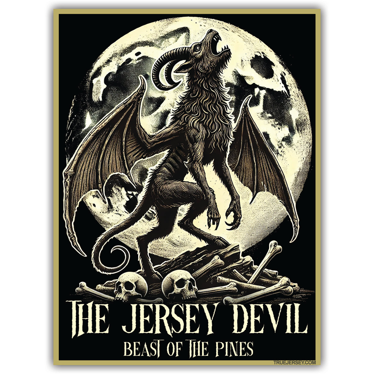 Jersey Devil Beast of the Pines Car Magnet - Shady Front