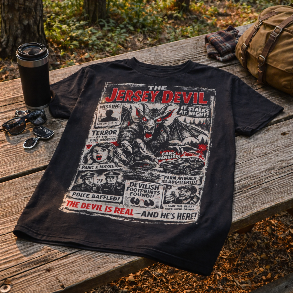The Jersey Devil: It Stalks at Night T-Shirt - Shady Front