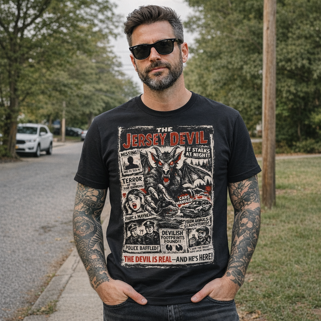 The Jersey Devil: It Stalks at Night T-Shirt - Shady Front