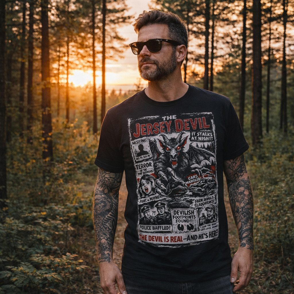 The Jersey Devil: It Stalks at Night T-Shirt - Shady Front