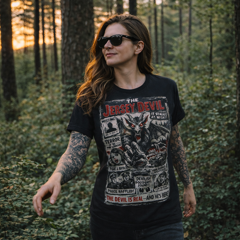 The Jersey Devil: It Stalks at Night T-Shirt - Shady Front
