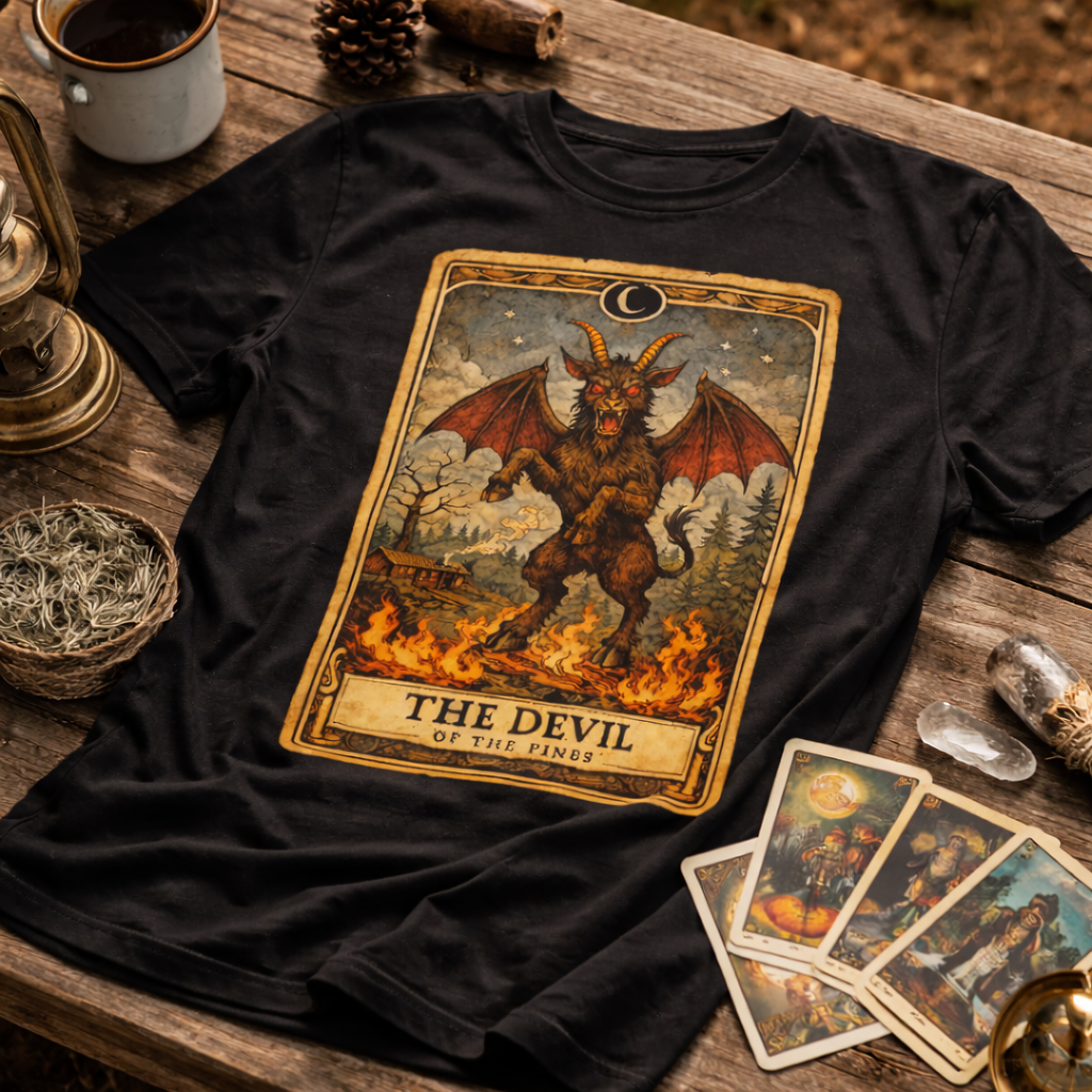 The Jersey Devil Tarot Card T-Shirt - Shady Front