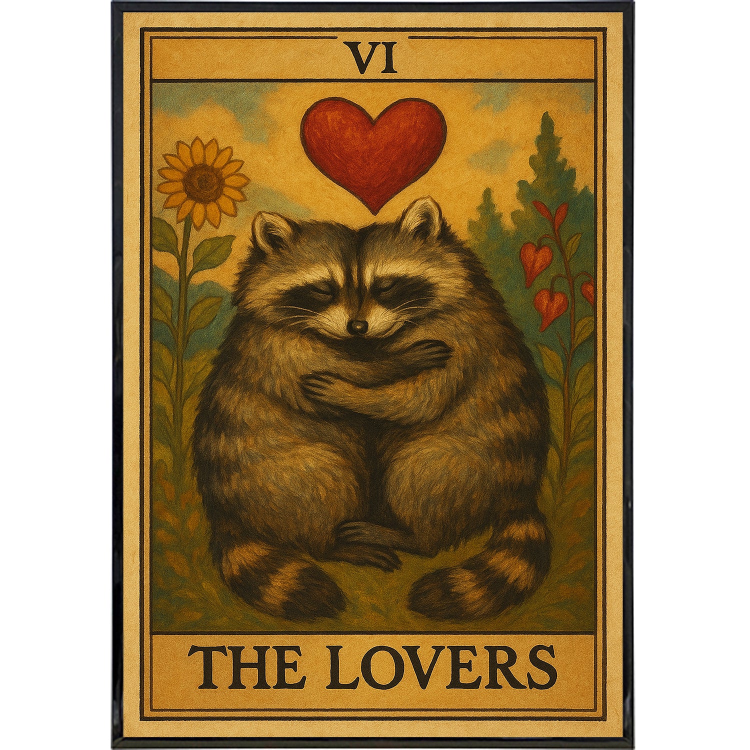 The Raccoon Lovers Tarot Original Poster Print - Shady Front