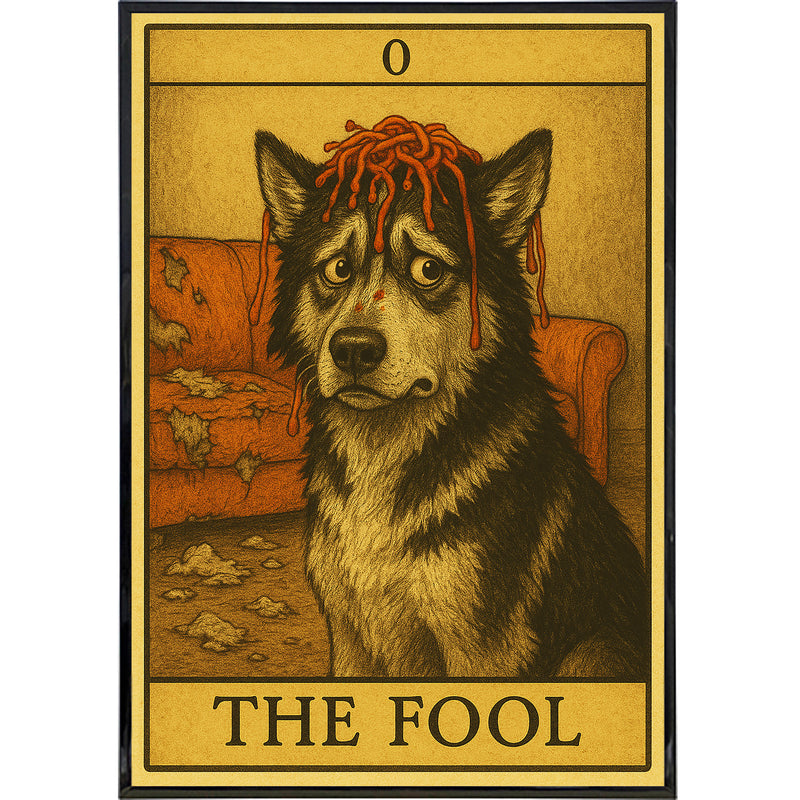 The Fool Dog Tarot Card Original Poster Print Wholesale Supplier - Shady Front