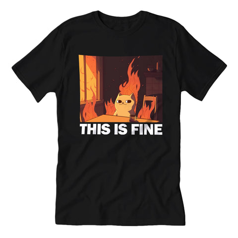 This Is Fine Cat Guys Shirt