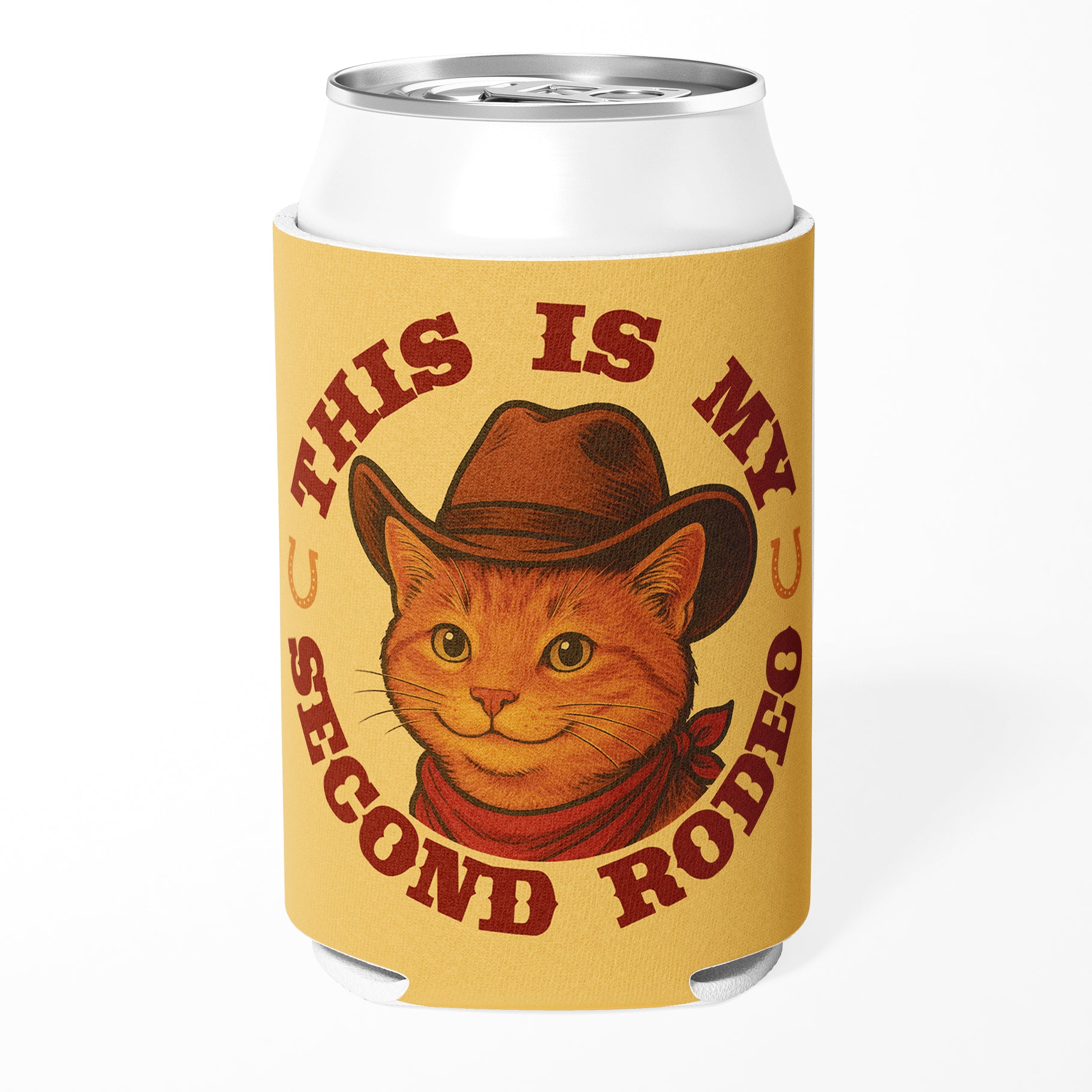 This Is My Second Rodeo Can Cooler - Shady Front