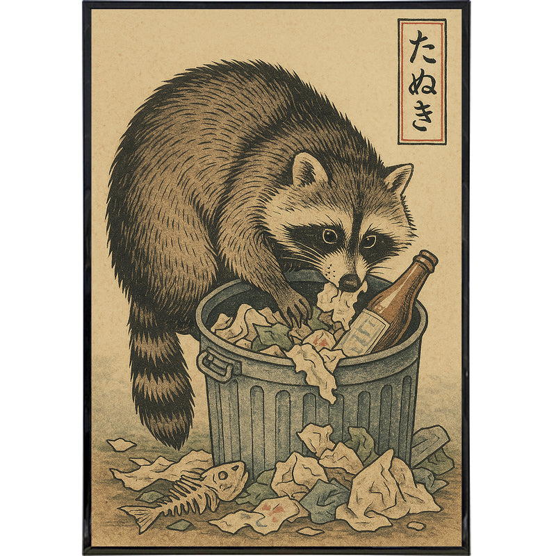 Trash Panda Japanese Ukiyo-e Original Poster Print Wholesale Supplier - Shady Front