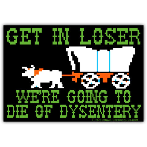 We're Going to Die of Dysentery "Oregon Trail"  Car Magnet