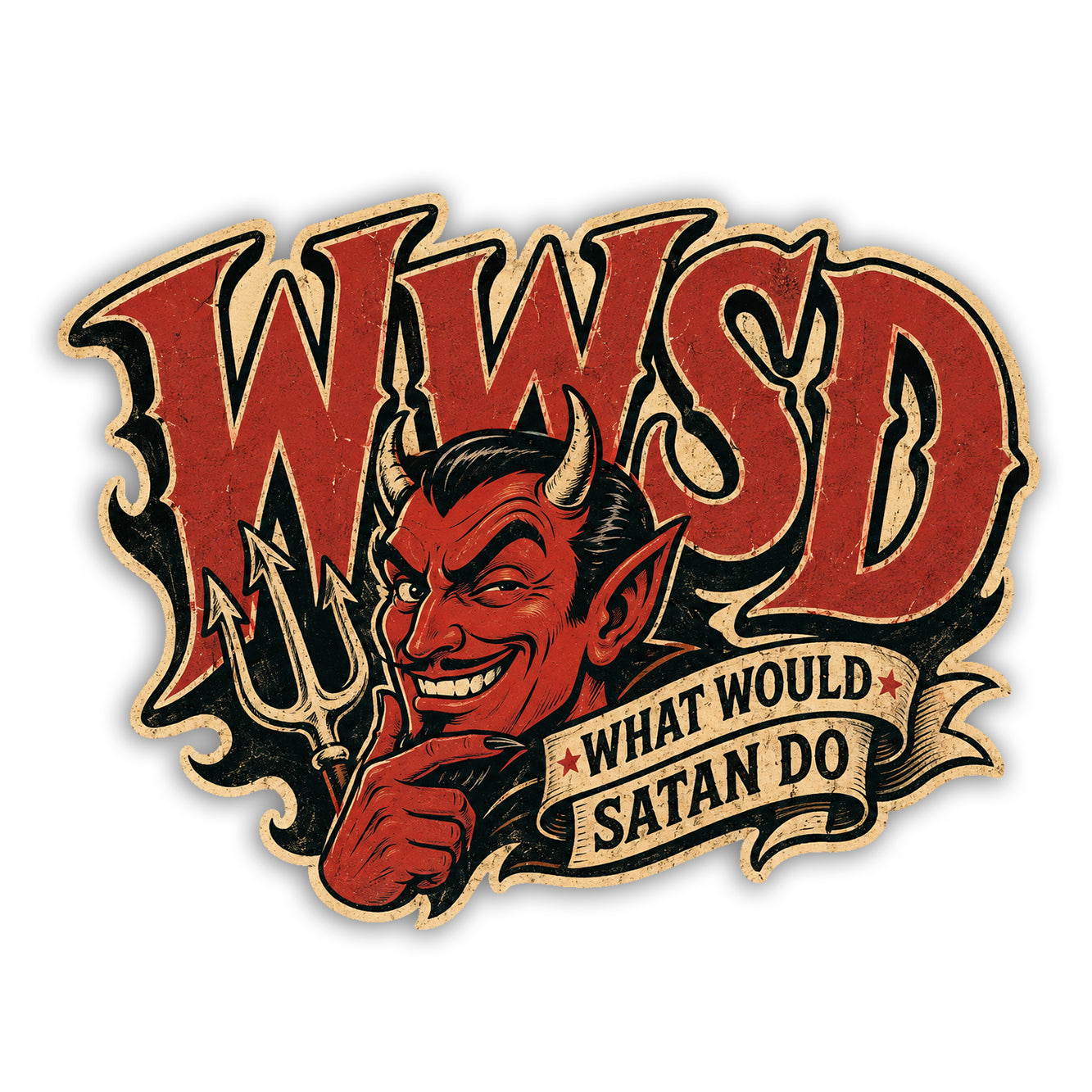 Wholesale What Would Satan Do Sticker - Shady Front