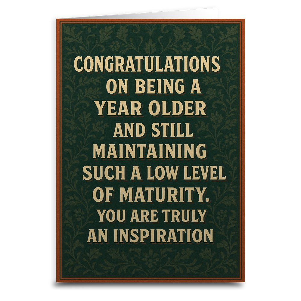 You Are Truly an Inspiration Greeting Card - Shady Front