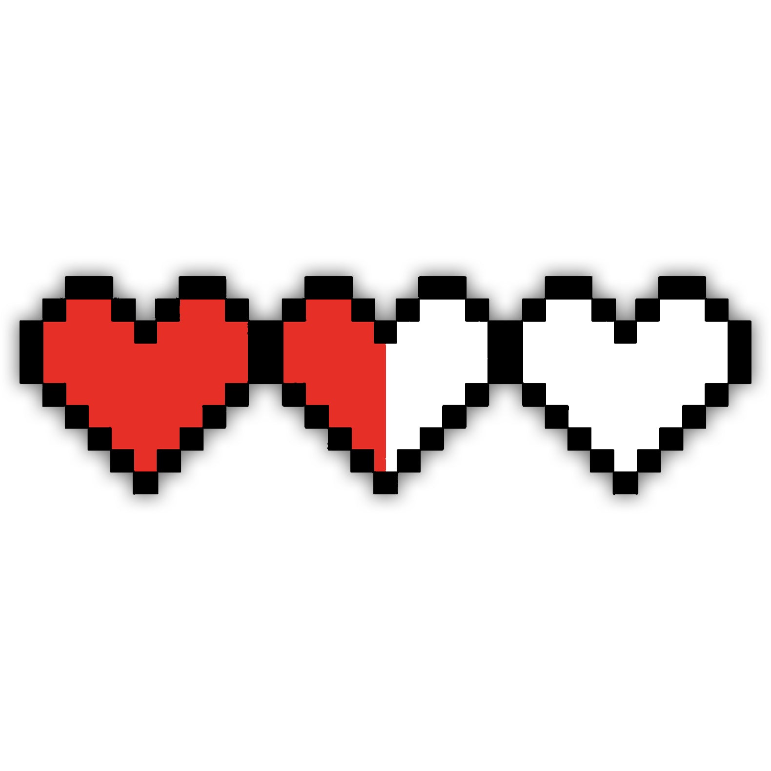 "Zelda" Heart Containers Enamel Pin - Shady Front