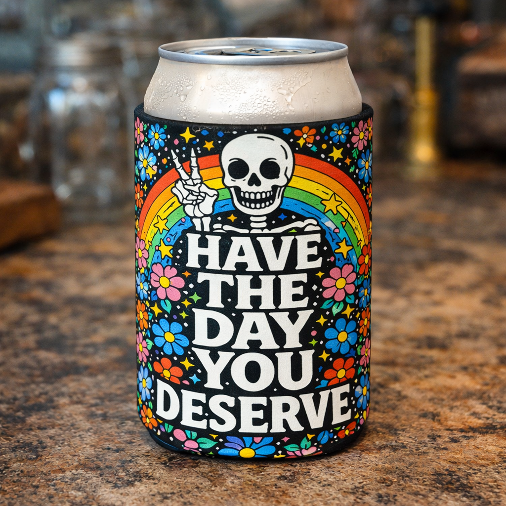 Have the Day You Deserve Can Cooler - Shady Front