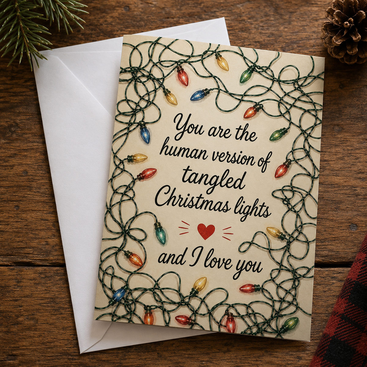 Wholesale Funny Christmas Romance Card - Shady Front