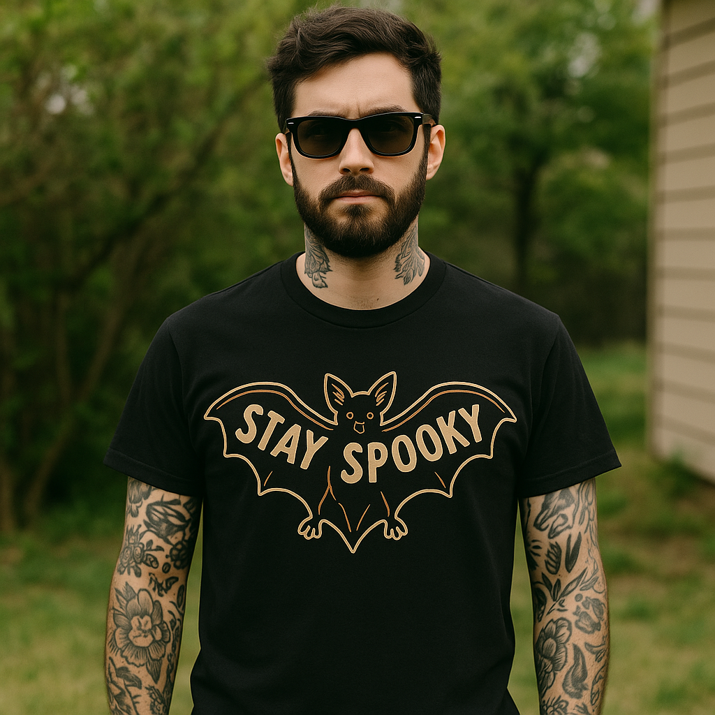 Stay Spooky Bat T-Shirt - Shady Front