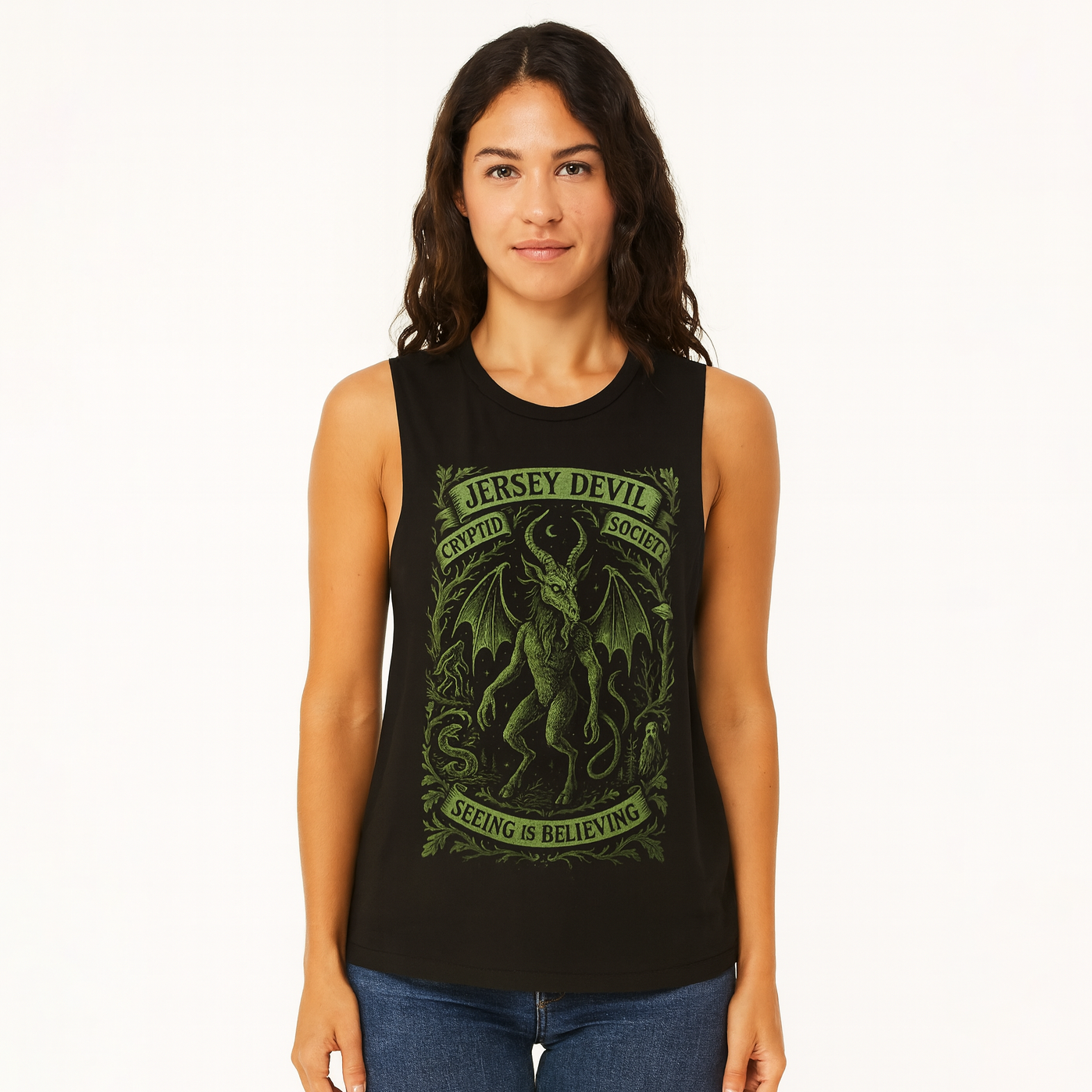 Jersey Devil Cryptid Society Girls Tank - Shady Front