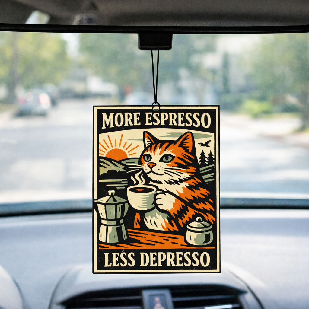 More Espresso Less Depresso Air Freshener - Shady Front