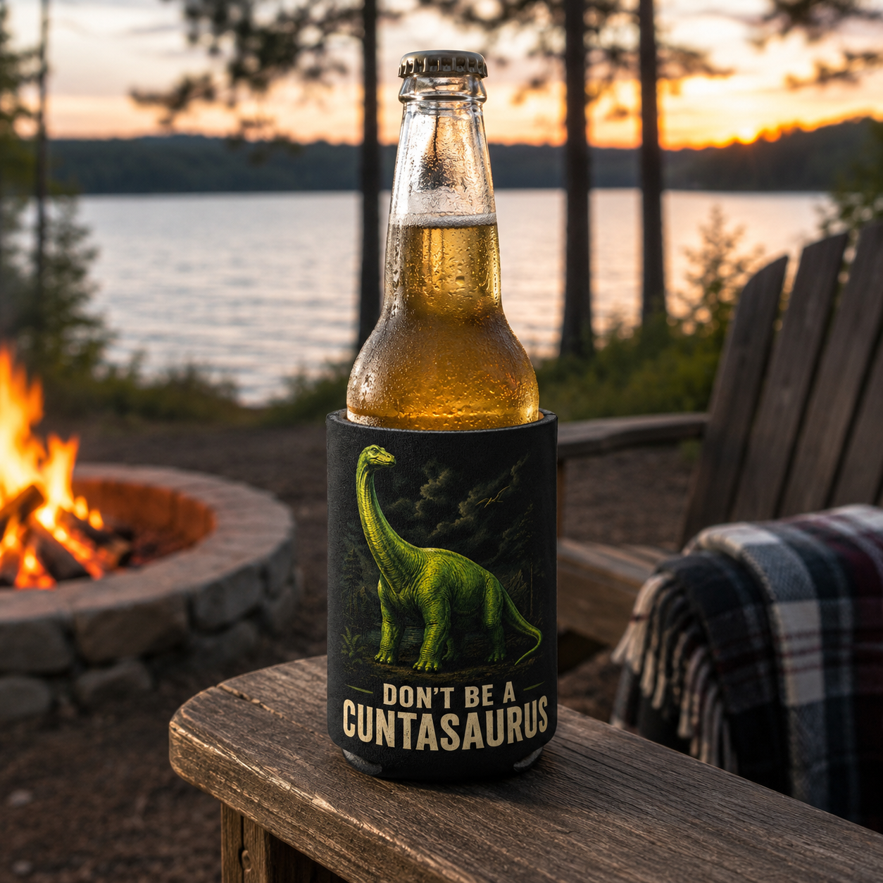 Wholesale Don't Be a Cuntasauraus Can Cooler - Shady Front