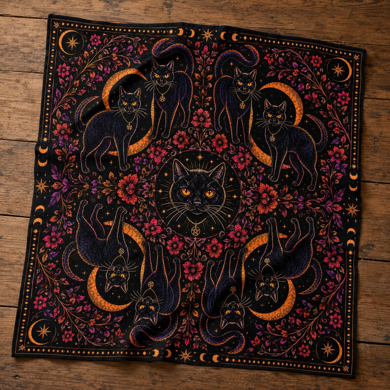 Wholesale Nine Lives Bandana - Shady Front