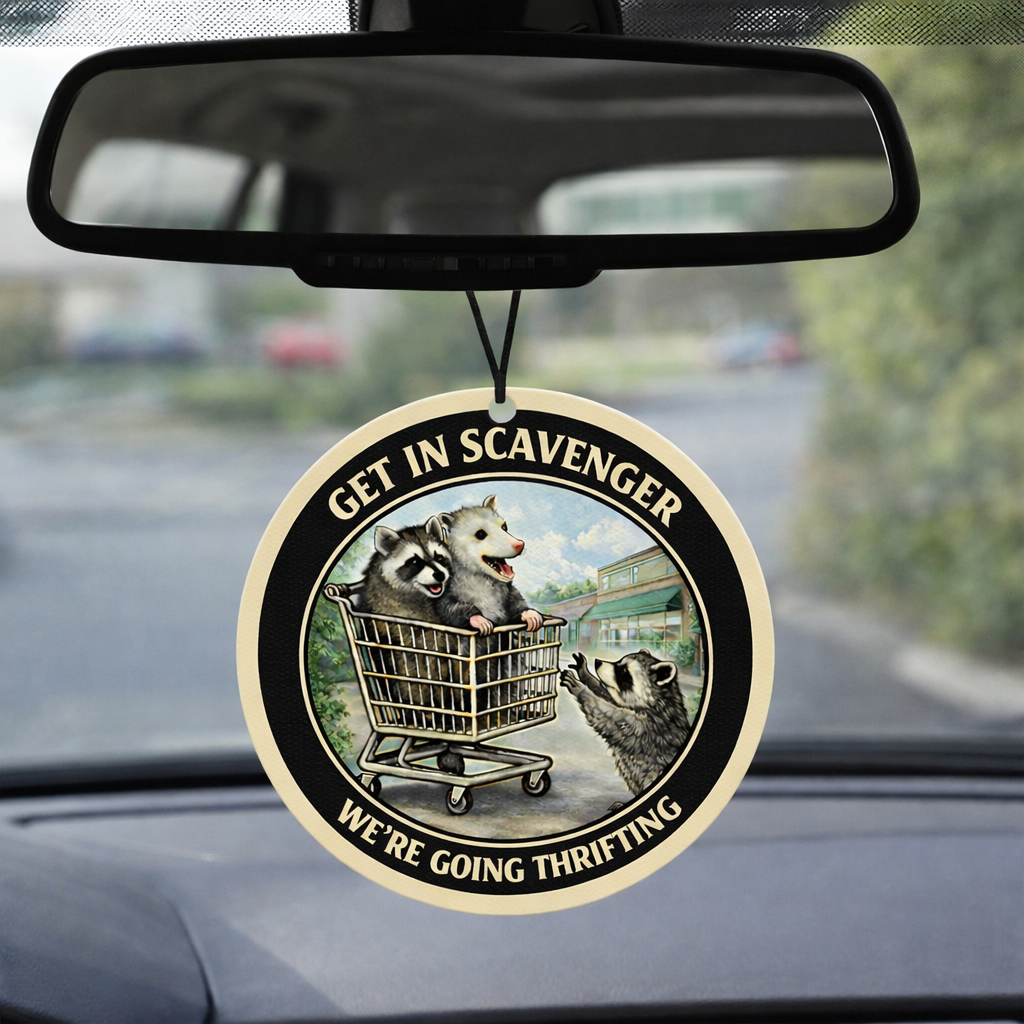 Get in Scavenger, We're Going Thrifting Air Freshener - Shady Front