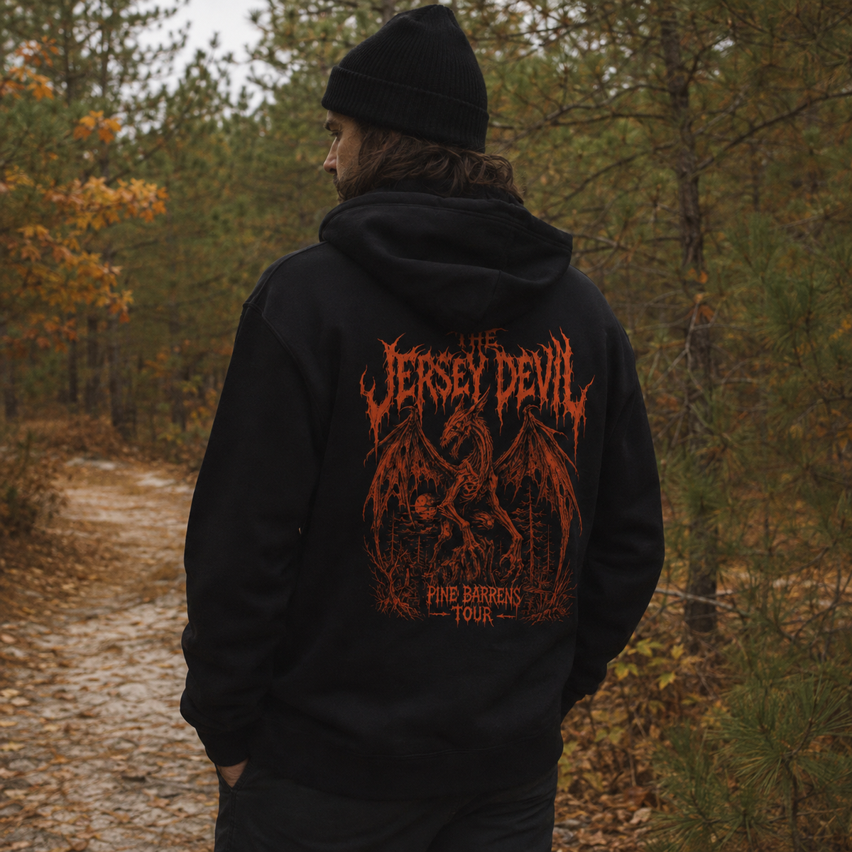 Wholesale Jersey Devil Pine Barrens Tour Zip Up Hoodie - Shady Front