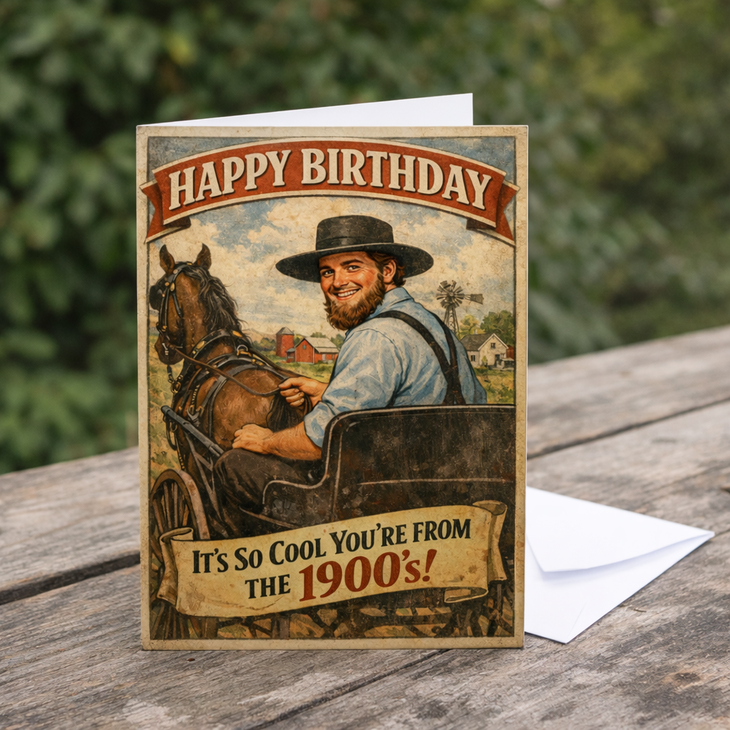 It's So Cool You're From the 1900's Birthday Card - Shady Front