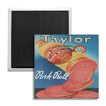 Vintage Taylor Pork Roll Ad Fridge Magnet