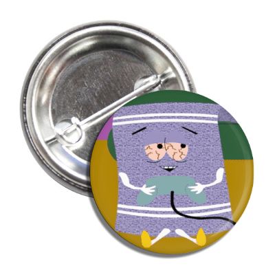South Park Towelie Button - Shady Front
