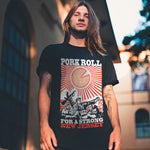 Pork Roll for a Strong NJ Guys Shirt - Shady Front / Wholesale Prints, Patches, Buttons, Greetings Cards, New Jersey Apparel, Stickers, Accessories