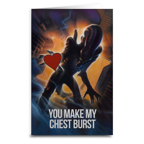 Alien "You Make My Chest Burst" Card
