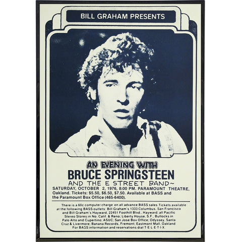An Evening with Bruce Springsteen Poster Print - Shady Front / Wholesale Prints, Patches, Buttons, Greetings Cards, New Jersey Apparel, Stickers, Accessories