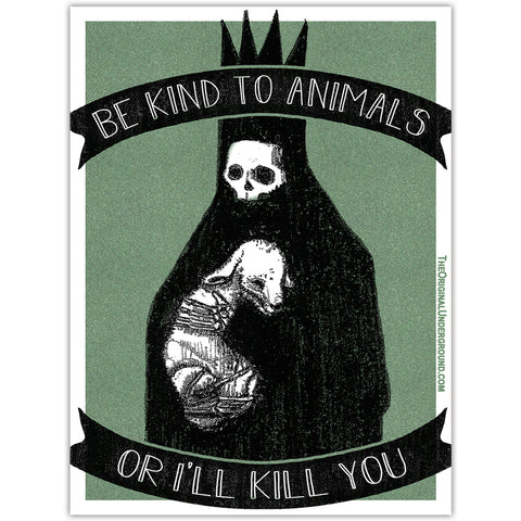 Be Kind to Animals Sticker