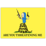 Beavis "Are You Threatening Me" Sticker - Shady Front