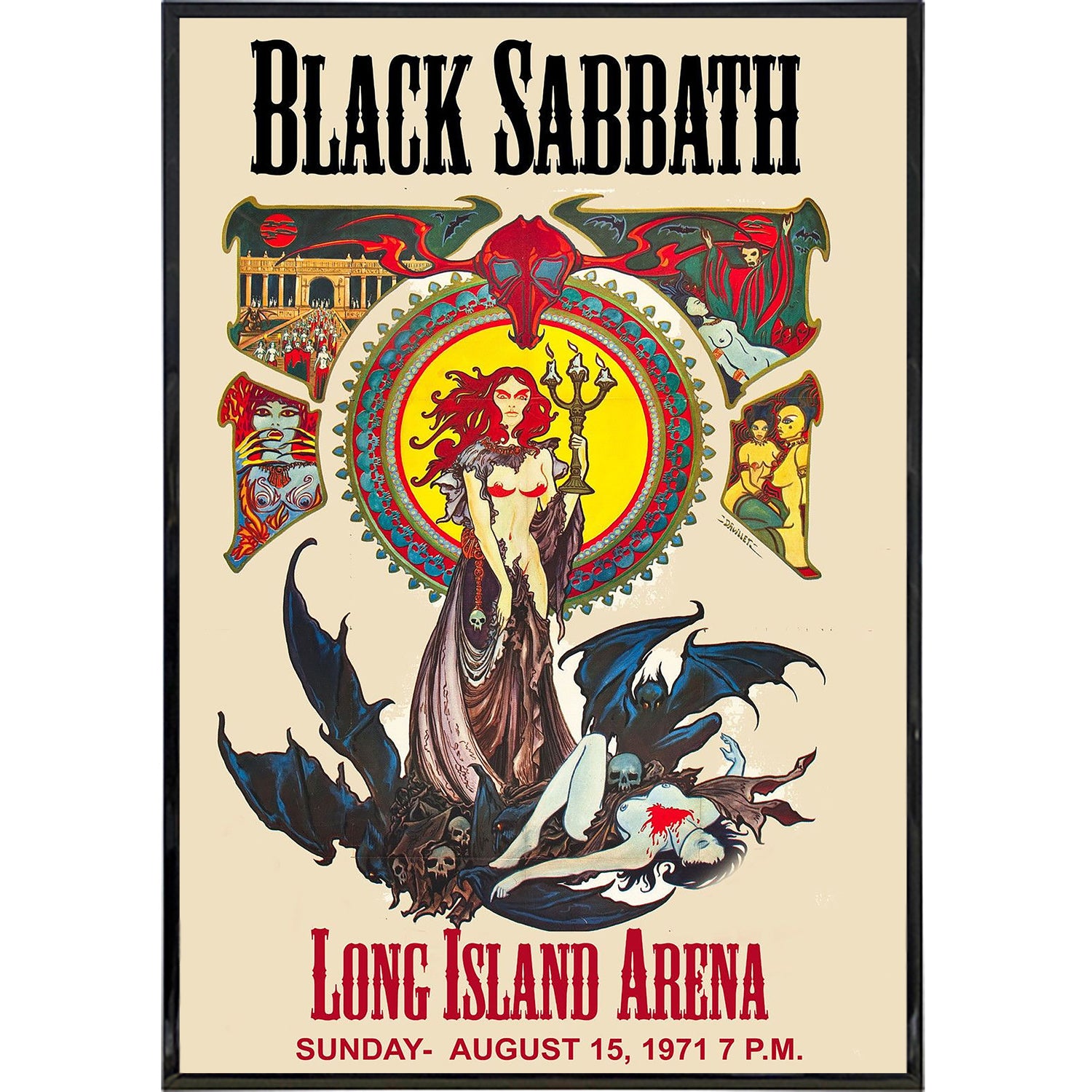 Black Sabbath 1971 Show Poster Print - Shady Front