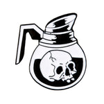 Skull in Coffee Pot Enamel Pin