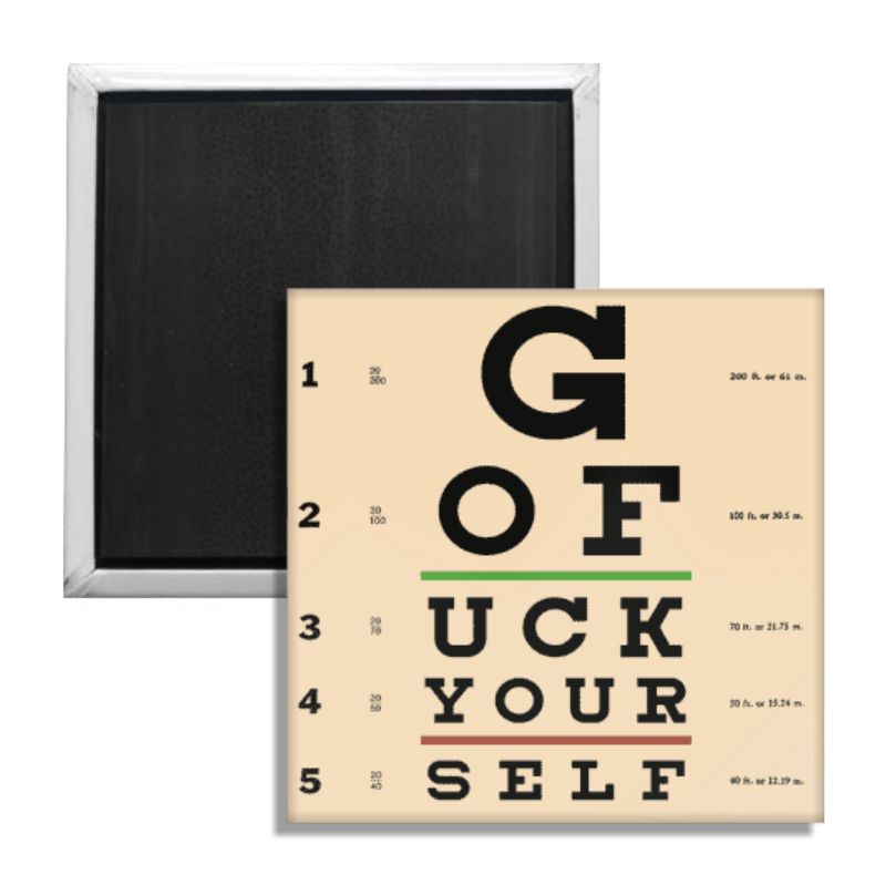 Eye Exam Chart Fridge Magnet - Shady Front