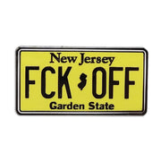 License Plate "FCK OFF" Enamel Pin - Shady Front
