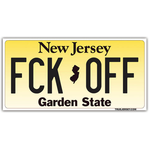 License Plate "FCK OFF" Car Magnet