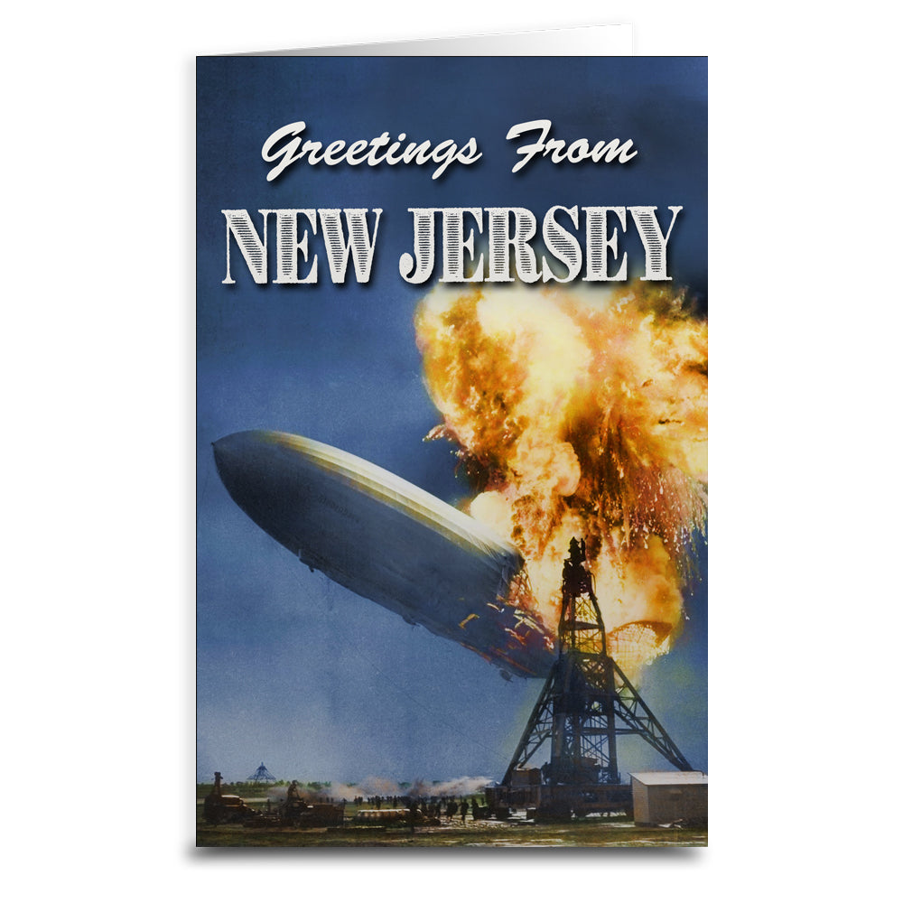 Greetings from New Jersey "Hindenburg" Greeting Card - Shady Front