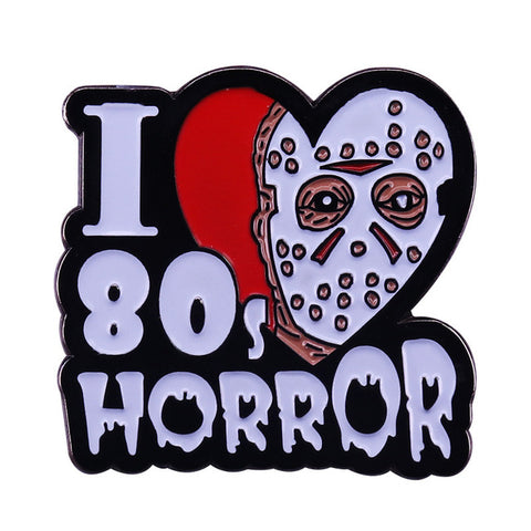 I Love 80's Horror Enamel Pin