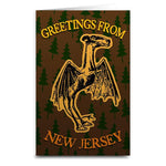 Greetings from the Jersey Devil Card - Shady Front / Wholesale Prints, Patches, Buttons, Greetings Cards, New Jersey Apparel, Stickers, Accessories