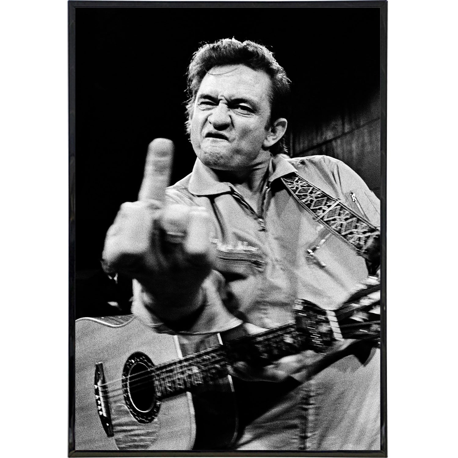 Johnny Cash "Middle Finger" Photo Print - Shady Front