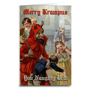 Merry Krampus You Naughty Brat Greeting Card - Shady Front