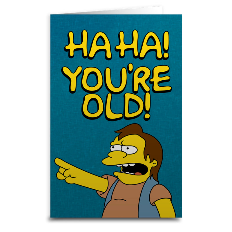 Nelson "Ha Ha You're Old" Birthday Card Wholesale Supplier - Shady Front