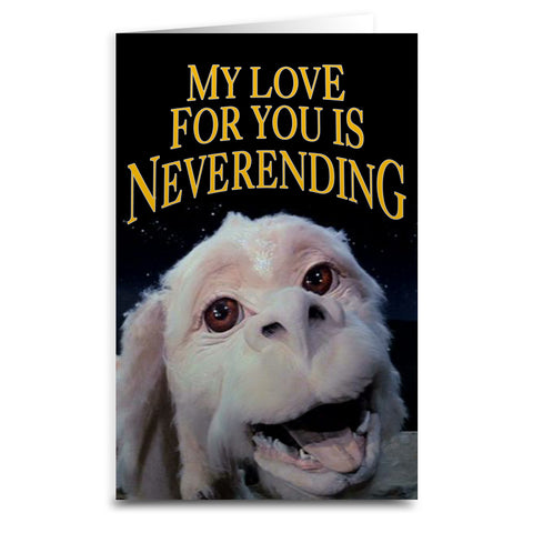 Falkor "Neverending Story" Card - Shady Front / Wholesale Prints, Patches, Buttons, Greetings Cards, New Jersey Apparel, Stickers, Accessories